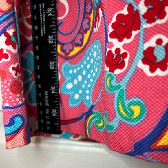 TALBOTS TEXTURED SHIFT DRESS - MOD FLORAL, Size 2 - Picture 9 of 10